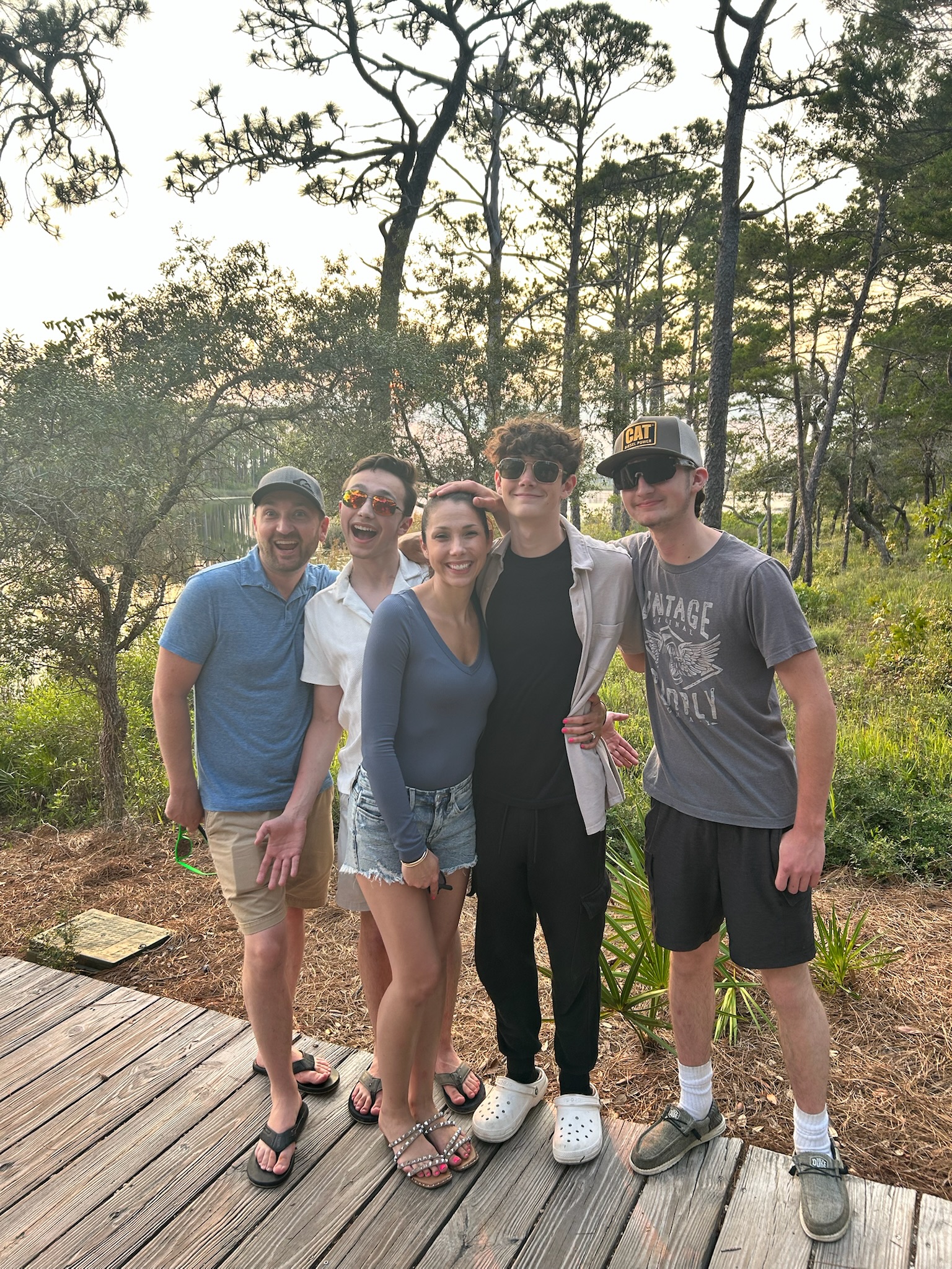 Photo of the LoBuglio family on a trail.